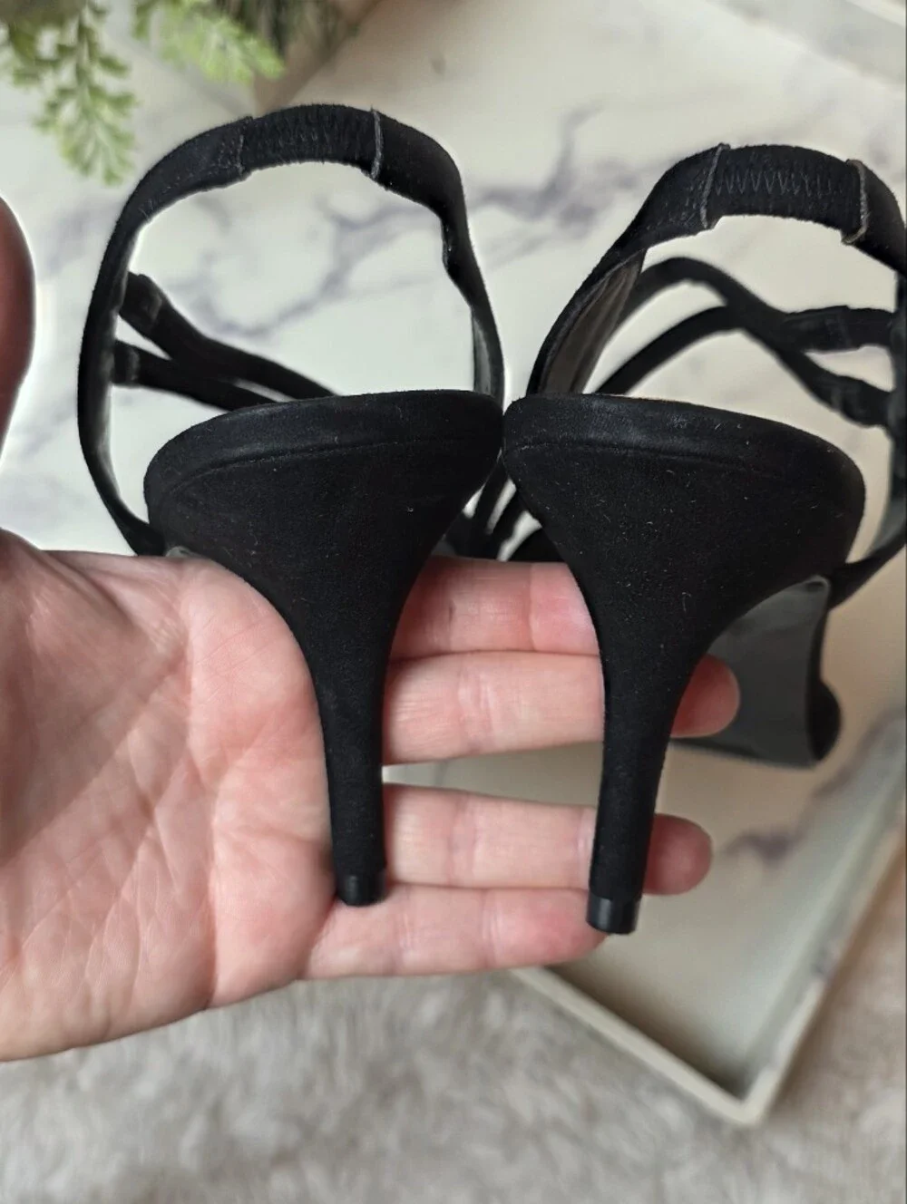 NINA Tansy Black Beaded Pointed Toe Pump Heel Wedding Holiday Formal Size 11